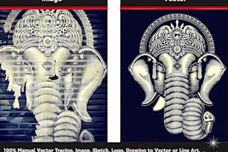 manually vector trace redraw or convert your logo image to high res vector files