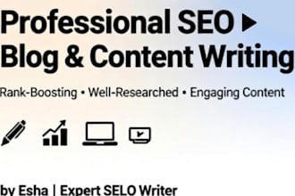 write SEO optimize blog post and articles