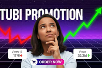 design organic tubi promotion, movie, increase movie ranking and viewers