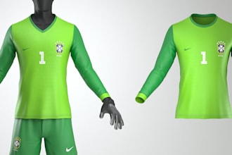 design attractive 2d,3d sportswear,goalkeeper soccer uniform,customizable jersey