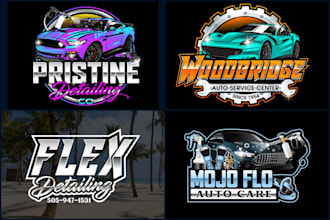 do auto detailing , automotive, car wash, auto repair and mobile detailing logo