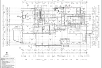 2d cgi floorplan for commercial, residential building, interior stair case plan