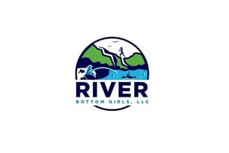 design unique river bottom girls logo