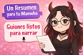summarize manhwas for youtube content and narration