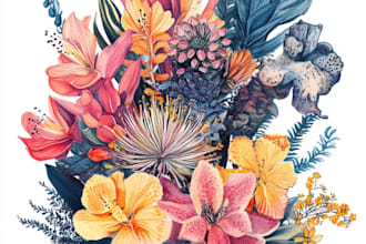 draw a realistic botanical illustration