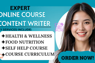 create fitness and nutrition online course modules with pdf workbooks