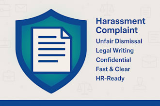 help you write a strong harassment or unfair treatment complaint for HR