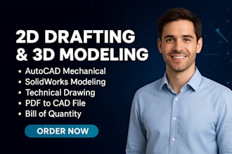 professional mechanical autocad 2d drafting and 3d modeling