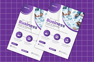 do business flyers, one pager poster and leaflet