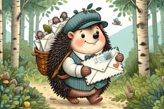 draw watercolor children book illustration and amazon KDP