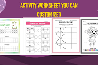 design kids worksheets activity book and custom worksheets