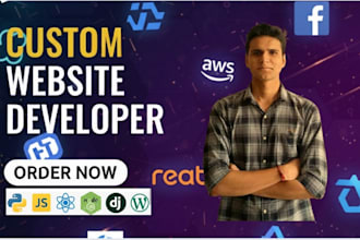 do website development as full stack web developer, front end, backend developer