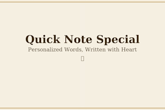 write one heartfelt note, quote, or affirmation just for you