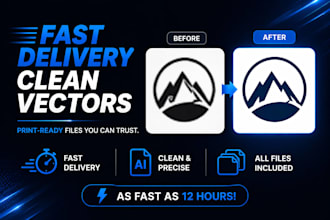 create vector, convert image to vector, recreate logo in vector