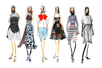 do unique fashion collection, fashion illustration, and portfolio design