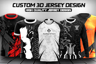 design a 3d sports or esports jersey and apparel