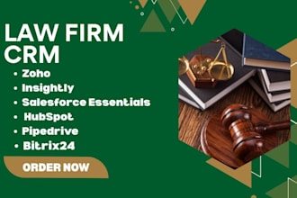 do law firm CRM zoho salesforce essentials pipedrive hubspot insightly bitrix24