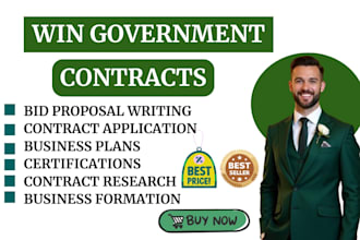 write a professional government contract proposal that wins bids