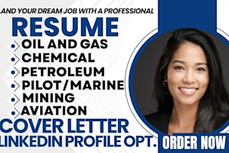 oil and gas chemical petroleum marine mining pilot aviation resume and CV