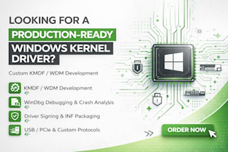 build and fix windows kernel driver with windbg analysis