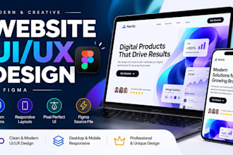 design a modern website UI UX in figma