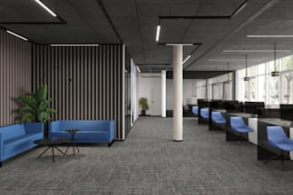 innovate 3d office interior, meeting room, reception, lounge, furniture render
