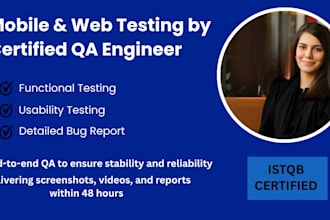 test your web, mobile, API, and database for bugs