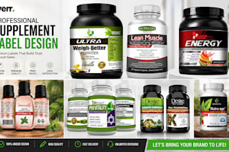 design supplement labels packaging