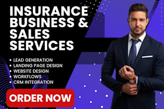 setup insurance crm generate insurance lead build insurance landing page website