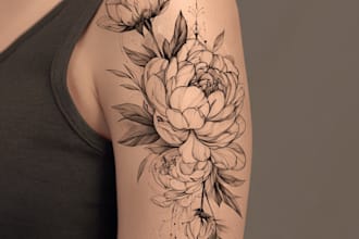 create a beautiful flower tattoo design for you
