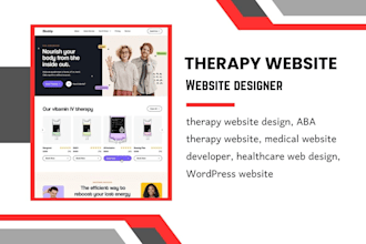 medical website design, healthcare website, dental website, therapy website
