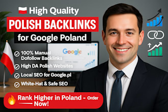 build 30 high quality poland backlinks polish linkbuilding dofollow seo