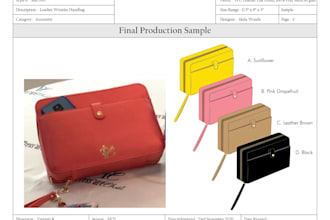 create fully techpack and pattern for custom tool bag or utility pouch design
