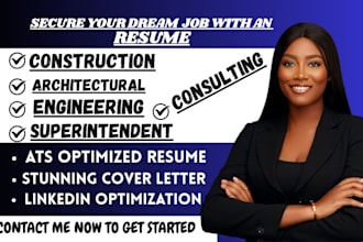 write consulting, engineering, architectural, construction resume writing