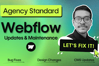 make updates, fixes, and improvements to your webflow website