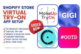 setup shopify virtual try on zakeke picture it camweara auglio mimeeq frame up