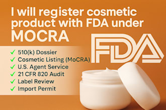 register cosmetic product with fda under mocra