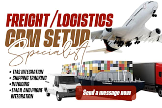 set up freight,logistics CRM, freightpath, aljex, oracle netsuite, pegasus opera