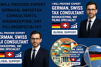 provide expert german, swiss tax consultant, bookkeeping, vat filling specialist