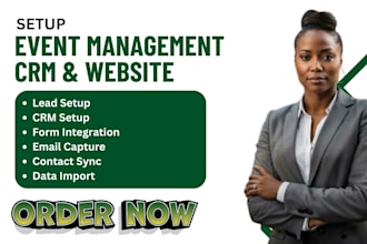 setup event management CRM event management leads event management website