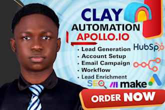 setup workflow clay, clay com automation, b2b leads, hubspot, zoho crm, dubsado