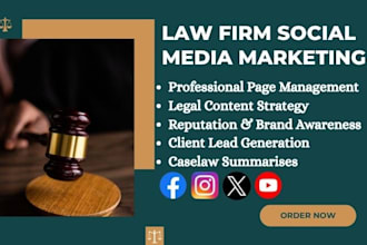 manage social media marketing for your law firm or attorney business
