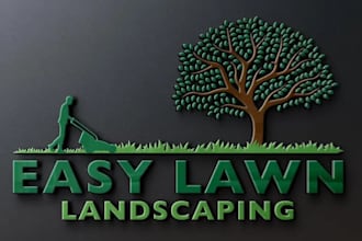 design agriculture landscape, garden, grass trimming, organic and lawn care logo