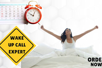 wake up administrative virtual assistance with personal wake up calls assistance