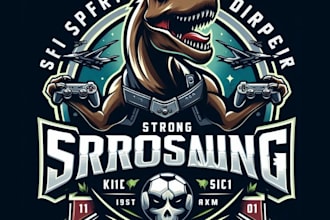 design unique t shirt dinosaur mascot logo
