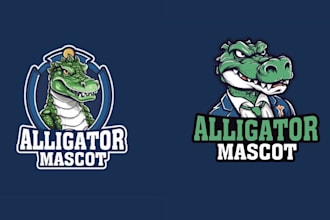 do high quality alligator logo design vector illustration