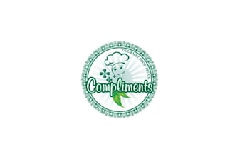 design super gourmet food truck logo