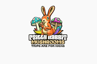 design magic mushroom brand logo