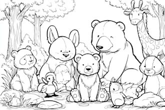 draw unique digital coloring book pages for children