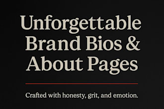 craft a an unforgettable brand bio or about page